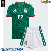 Maglie da calcio Messico Hirving Lozano #22 Prima Maglia Bambino Mondiali 2026  Manica Corta (+ Pantaloni corti)